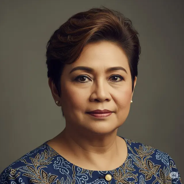 Model Rambut Ibu-Ibu Wajah Bulat Usia 50-an