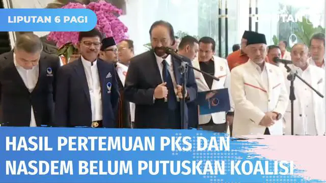 Presiden PKS, Ahmad Syaikhu bersama jajarannya mendatangi kantor DPP Nasdem di Gondangdia, Jakarta Pusat, pada Rabu (22/06) siang. Meski belum putuskan untuk berkoalisi, namun kedua partai menyepakati sejumlah hal untuk menuju pemilu 2024.