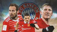 Bayern Munchen - Daley Blind, Bastian Schweinsteiger, Marcel Sabitzer (Bola.com/Decika Fatmawaty)