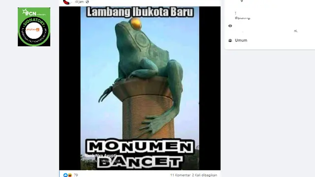 Cek Fakta Liputan6.com mendapati klaim foto lambang ibu kota baru