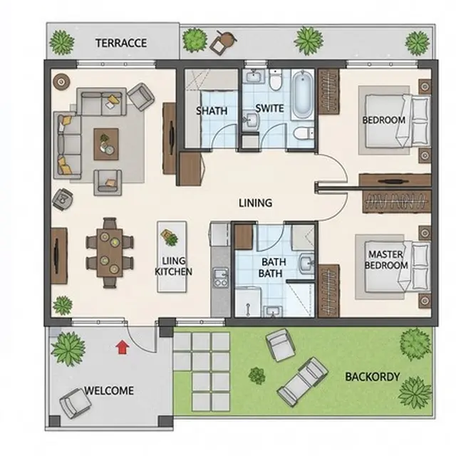 Rumah 9x6 meter (Ilustrasi AI)
