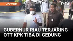 Gubernur Riau Abdul Wahid bersama dua orang lainnya tiba di Gedung Merah Putih KPK setelah terjaring OTT di Riau. Status hukum mereka akan ditentukan dalam 1 x 24 jam.