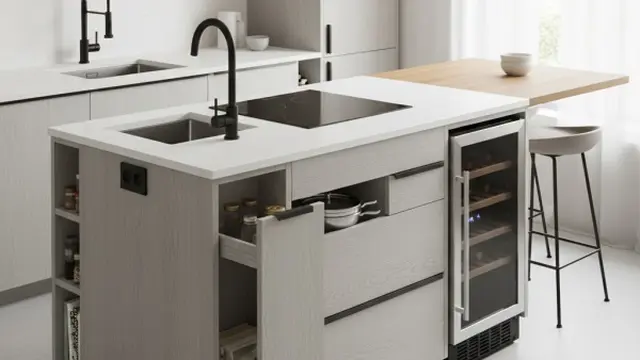 Ilustrasi Kitchen Island Mini yang Bisa Digunakan untuk Banyak Fungsi/Gemini AI