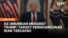 Presiden AS Donald Trump menyatakan operasi militer di Iran hampir selesai, dengan klaim bahwa fasilitas nuklir dan kekuatan militer Iran telah dihancurkan. Namun konflik masih berlanjut dan dampaknya terus dirasakan secara global.