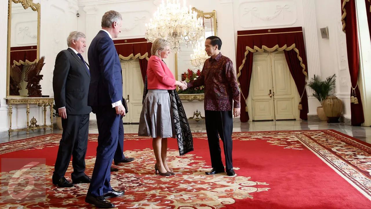 20160315-Presiden Jokowi Terima Kunjungan Putri Kerajaan Belgia-Jakarta