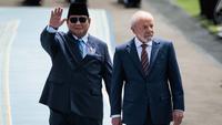 Prabowo Sambut Kedatangan Presiden Brasil Lula da Silva