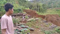 Wilayah Banaran sempat mengalami longsor pada April 2017 lalu. Kini, tanah retak membayangi kembali wilayah itu. (Liputan6.com/Dian Kurniawan)