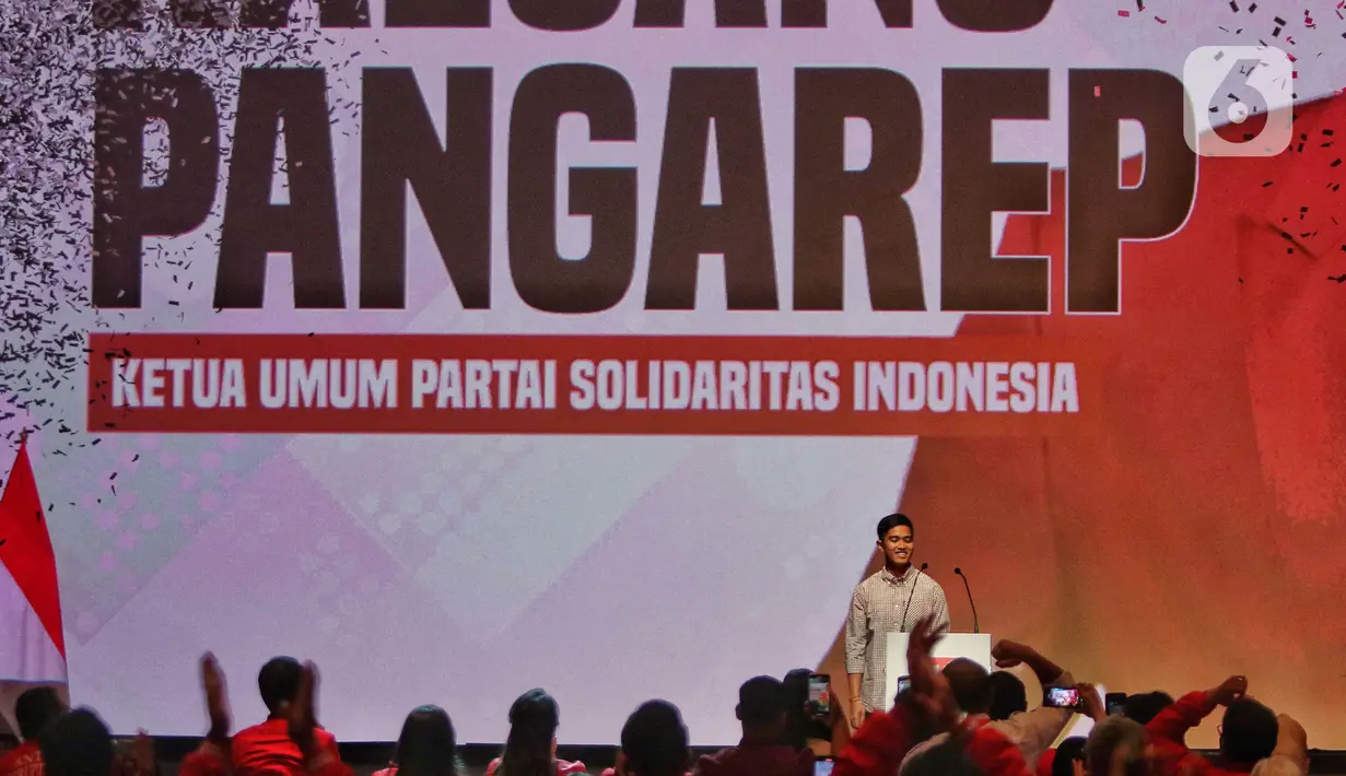 Kader dan pengurus partai pun terlihat menyimak serius pidato politik pertama dari Kaesang Pangarep yang baru saja dilantik sebagai Ketua Umum. (Liputan6.com/Angga Yuniar)