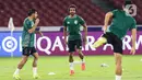 Laga antara timnas Arab Saudi dan Indonesia diprediksi akan berjalan ketat dan sengit. (Liputan6.com/Angga Yuniar)