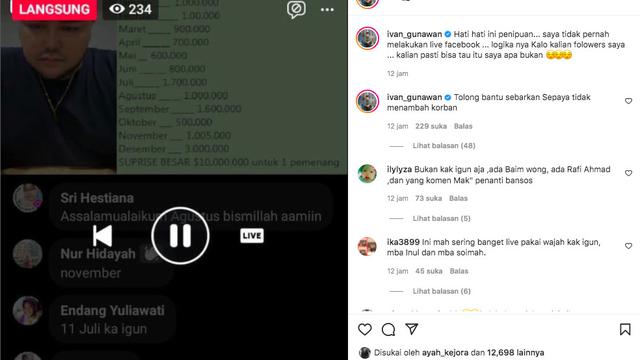 Ivan Gunawan Peringatkan Warganet untuk Hati-Hati dengan Penipuan yang Mengatasnamakan Dirinya. (instagram.com/ivan_gunawan)