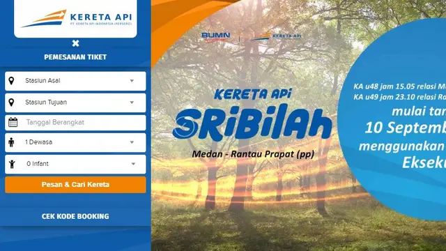 Cara pesan tiket kereta api online melalui website KAI