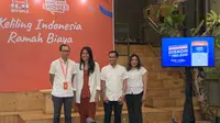 Rezki Yanuar, Kadek Arini, Arif Rahman, Irene Margareth (kiri ke kanan) dalam Bincang Shopee yang dilaksanakan pada Sabtu (2/11/2019) di Three Buns, Jakarta Selatan. (dok. Liputan6.com/Novi Thedora)
