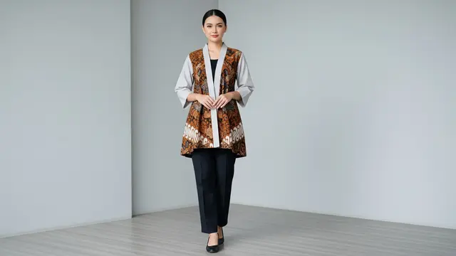 Contoh Model Atasan Batik Kimono Anti Kaku 2025/ Ilustrasi AI