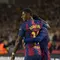 Penyerang Barcelona, Marcus Rashford merayakan mencetak gol ketiga timnya selama pertandingan sepak bola liga Spanyol antara FC Barcelona dan Elche CF di Estadi Olimpic Lluis Companys di Barcelona pada 2 November 2025. (MANAURE QUINTERO/AFP)