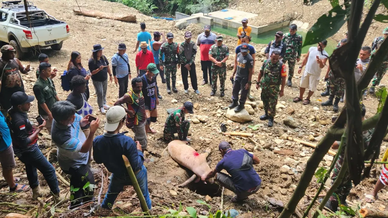 6 Hari Normalisasi Bendungan, Warga Perbatasan RI-PNG Dapat Akses Air Bersih