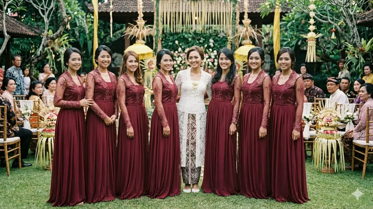 8 Model Baju Bridesmaid Burgundy: Tampilan Elegan, Serasi, dan Menawan di Hari Pernikahan