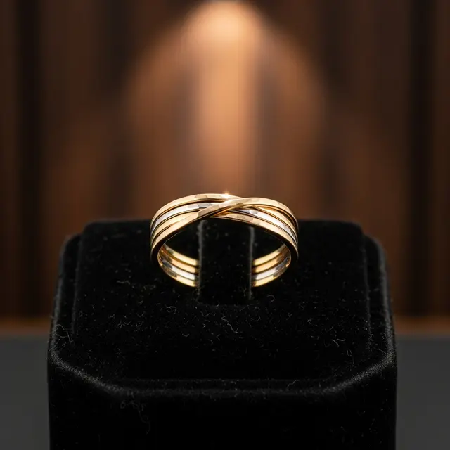 Model Cincin Emas 1 Gram Bertumpuk