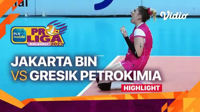 Berita video highlights pertandingan Jakarta BIN melawan Gresik Petrokimia Pupuk Indonesia pada laga kedua final four PLN Mobile Proliga 2023 di GOR Jatidiri Semarang, Jawa Tengah, Kamis (2/3/2023) malam hari WIB.