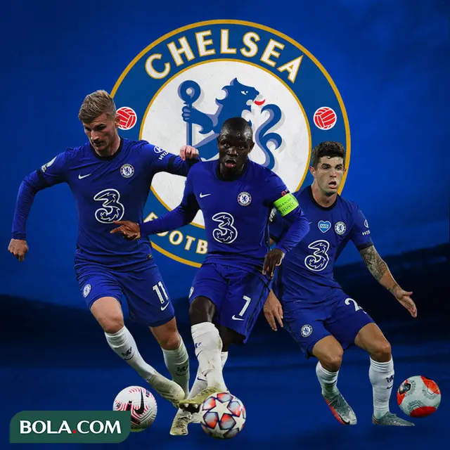 Chelsea - Timo Werner, Christian Pulisic, N'golo Kante