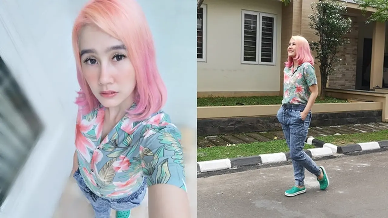 6 Potret Terbaru Ardina Rasti dengan Warna Rambut Pink, Bikin Pangling