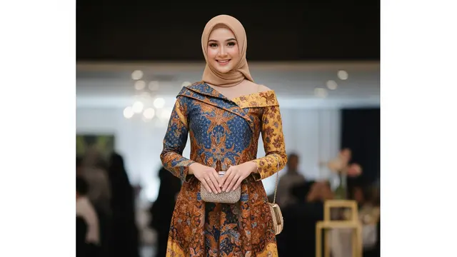 Model Gamis Batik Terbaru untuk Pesta