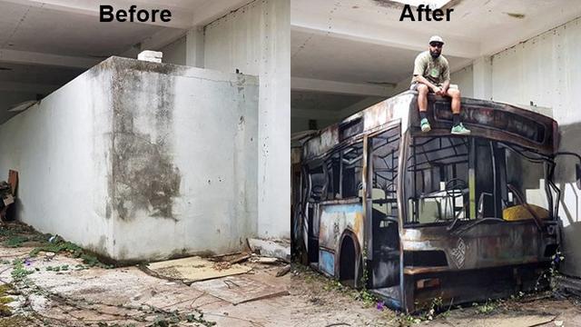 Pria Ini Buat Graffiti 3D, 7 Hasilnya Mengagumkan