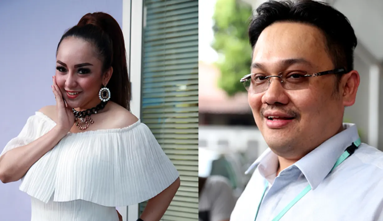 Regina Andriane dan Farhat Abbas. Farhat mengaku telah bercerai dengan Regina, namun ia justru menggugat Regina dengan mendaftarkan gugatan perdata atas Regina karena dugaan poliandri. (Andy Masela-Deki Prayoga/Bintang.com)