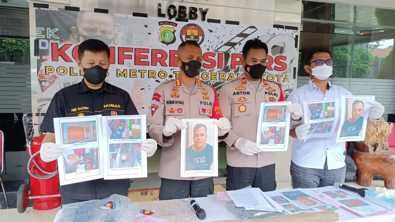Polisi menangkap pembunuh bos mebel di Teluknaga, Tangerang.