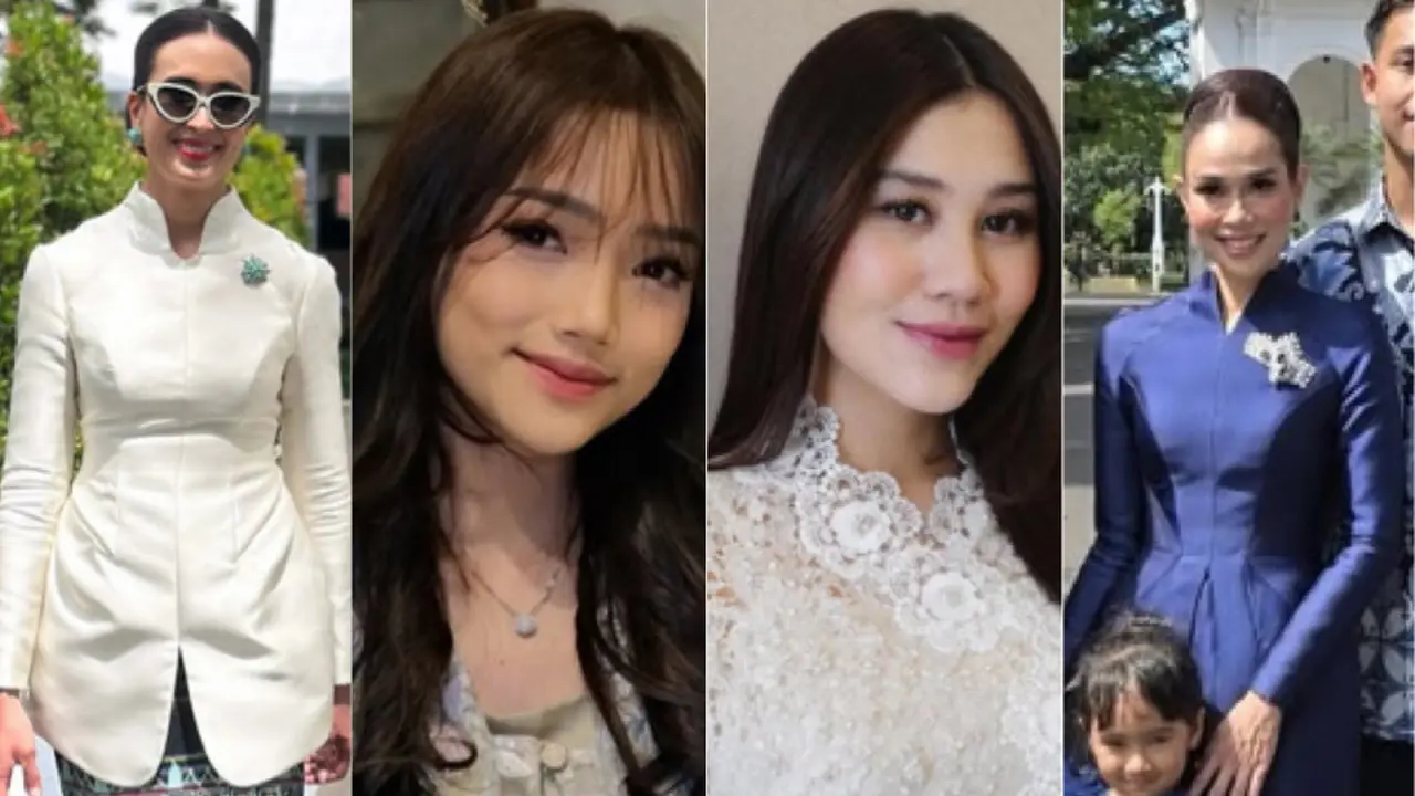 Gaya Artis dan Ibu Pejabat Kenakan Atasan Siluet Kebaya saat Lebaran