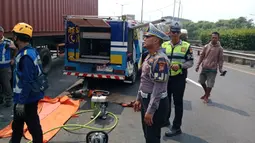 Kondisi Tol JORR Usai Tabrakan Beruntun Enam Kendaraan