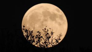 Sementara masyarakat di Eropa, Afrika, Australia bagian timur, hingga Selandia Baru juga masih bisa menyaksikan sebagian fase gerhana, termasuk momen puncaknya. Tampak dalam foto, bulannya purnama, yang juga dikenal sebagai “Blood Moon,” terlihat di atas Tehran pada 7 September 2025. (ATTA KENARE/AFP)