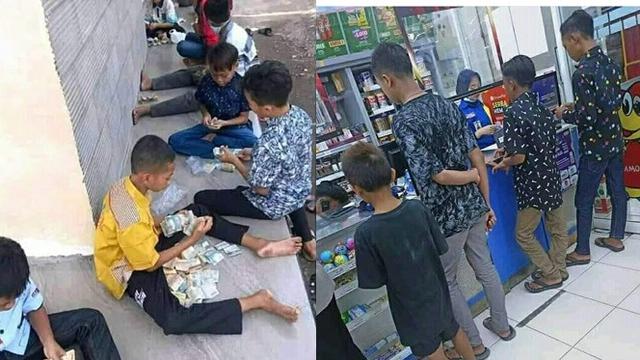6 Momen Kocak Bagi Uang Saat Idulfiitri, Bikin Iri Netizen