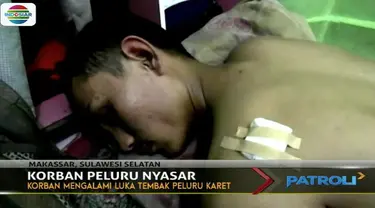 Korban baru menyadari terkena peluru nyasar saat sudah sampai di asrama.