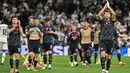 Leg kedua perempat final Liga Champions antara Manchester City melawan Real Madrid akan berlangsung di Etihad Stadium dan menjadi penentu keberhasilan untuk berlaga di fase berikutnya. (JAVIER SORIANO/AFP)