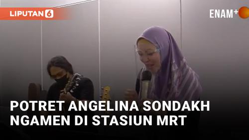 VIDEO: Angelina Sondakh Putuskan Ngamen di Stasiun MRT Demi Menyambung Hidup