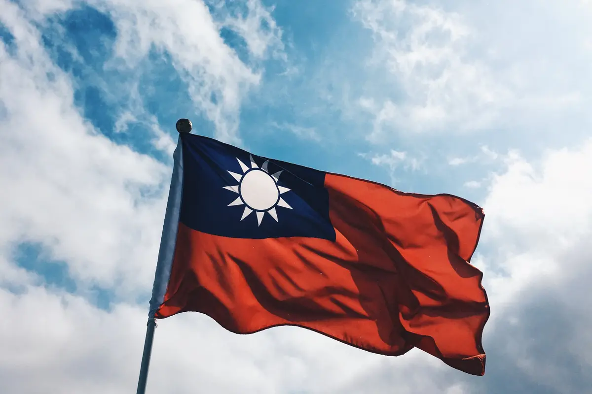 Ilustrasi bendera Taiwan.