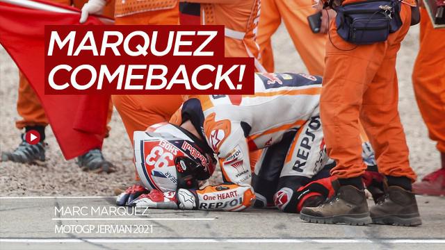 Berita video hasil balapan MotoGP Jerman 2021, Marc Marquez juara kalahkan Miguel Oliveira dan Fabio Quartararo, Minggu (20/6/21)