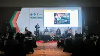 Kegiatan GenSawit Talkshow 2024 'Peran Kelapa Sawit di Indonesia' di Novotel Palembang, Sumatera Selatan. Indonesia saat ini menjadi eksportir terbesar di dunia dan sawit memiliki manfaat banyak untuk berbagai sektor kebutuhan hidup manusia.