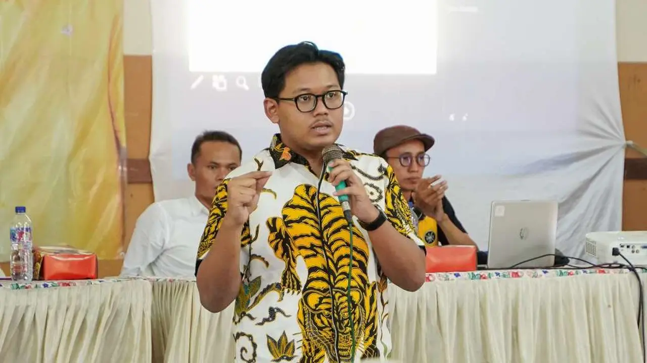 Anggota DPR RI Andhika Pangarso saat kunjungi daerah pemilihan di Jawa Tengah. (Foto: Liputan6.com/Felek Wahyu)