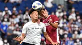 Yokohama F Marinos akan menjamu Vissel Kobe dalam laga lanjutan Meiji Yasuda J1 League 2023 yang akan berlangsung di Nissan Stadium, Jumat (29/9/2023) pukul 17.00 WIB. Pertemuan kedua klub tersebut akan menentukan siapa yang akan memimpin puncak klasemen Liga Jepang tersebut. (AFP/Kazuhiro Nogi)