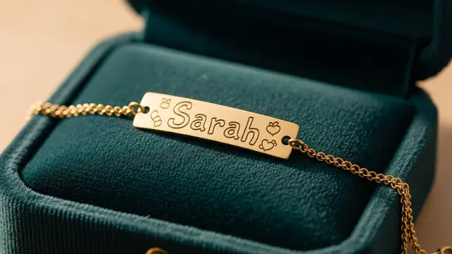 Gelang Emas dengan Nama Anak