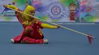 Zahra Kiani saat berkompetisi di World Wushu Championship ke-13 yang digelar di Jakarta (Antara)