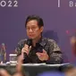 Menteri Kesehatan RI Budi Gunadi Sadikin saat memberikan keterangan pers saat Pertemuan Kedua Menteri Kesehatan G20 (G20 2nd Health Ministers Meeting) di Hotel InterContinental Bali Resort, Bali pada Kamis, 27 Oktober 2022. (Dok Kementerian Kesehatan RI)