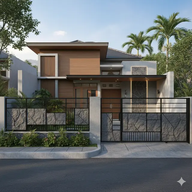 Model Pagar Rumah Modern yang Lagi Hits (Foto: Gemini AI)
