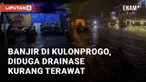 Banjir terjadi di bagian barat Alwa, depan Rutan Wates, Kulonprogo (25/12/2024) 21.15 WIB. Penyebab banjir diduga hujan deras dan drainase yang kurang terawat serta mampet