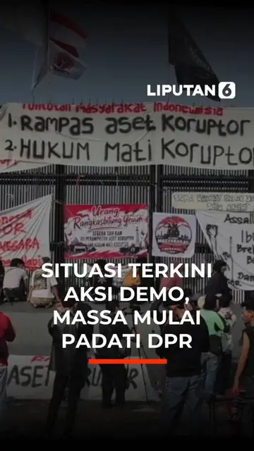 Situasi Terkini Aksi Demo, Massa Mulai Padati Dpr