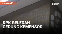 GEDUNG KEMENSOS DIGELEDAH KPK TERKAIT DUGAAN KASUS KORUPSI BANSOS BERAS