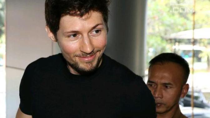 Bos Telegram, Pavel Durov menyambangi kantor Kementerian Komunikasi dan Informatika (Kemenkominfo), Selasa (1/8/2017). (Foto: Liputan6.com/Angga Yuniar)