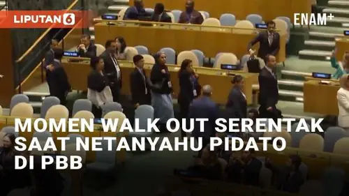 VIDEO: Momen Delegasi Berbagai Negara Walk Out Saat Netanyahu Pidato di PBB