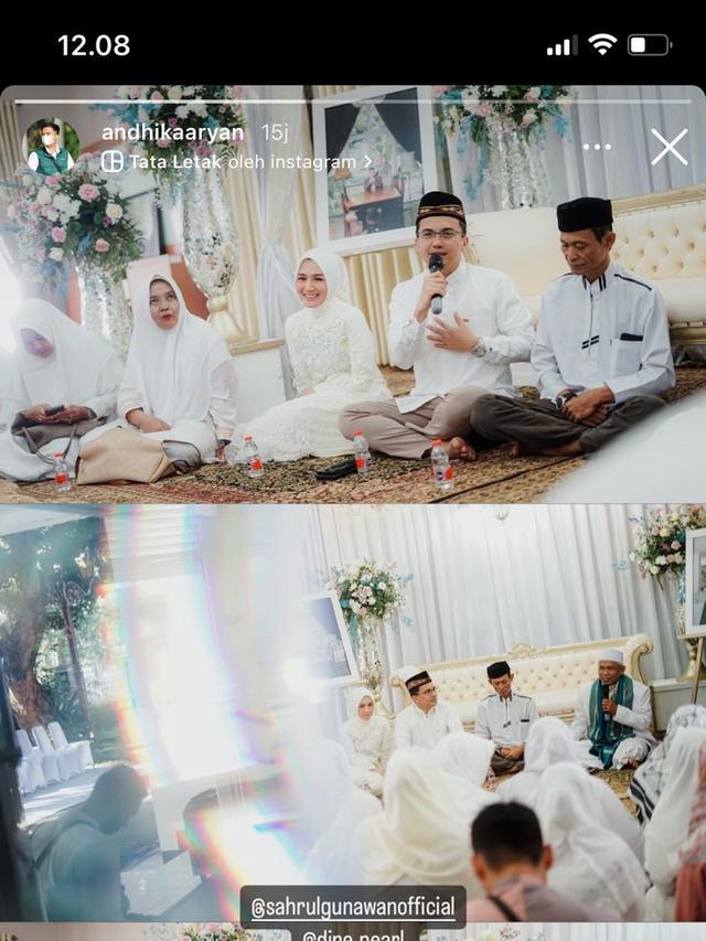 6 Potret Tasyakuran Pernikahan Sahrul Gunawan dan Dine Mutiara, Digelar di Rumah Dinas